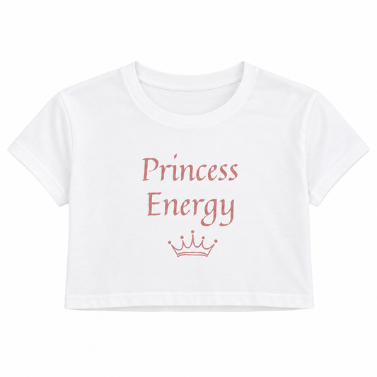 Princess Energy – Women’s Crop Top – White