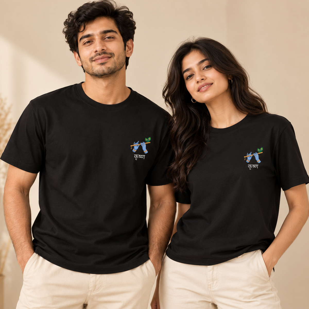 Krishna Flute – Unisex Classic T-Shirt – Black
