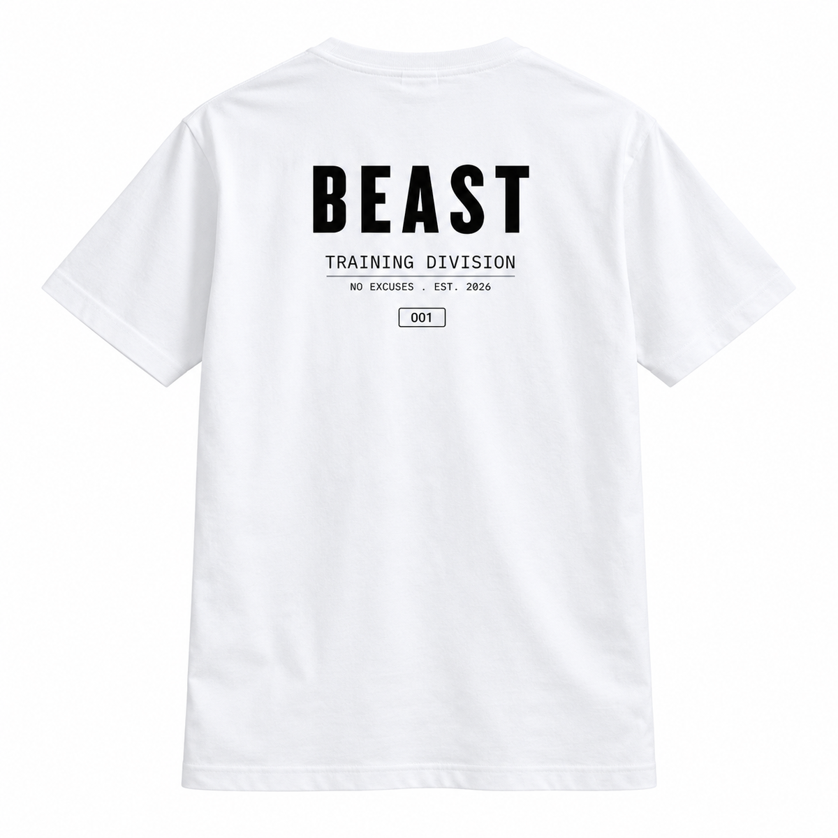 Beast – Men’s Stretch Gym T-Shirt – White