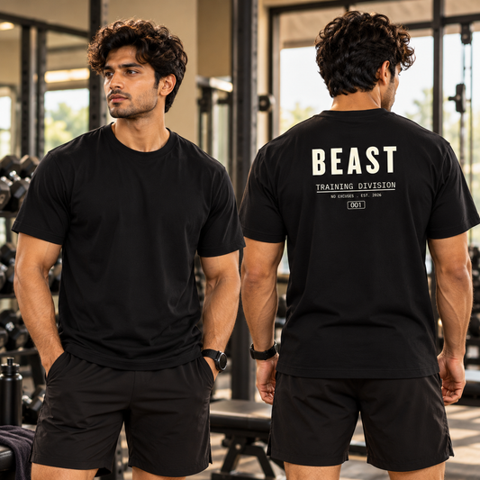 Beast – Men’s Stretch Gym T-Shirt – Black