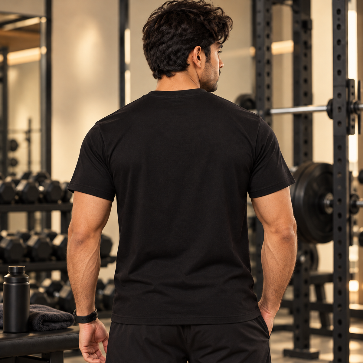 Time Discipline – Men’s Stretch Gym T-Shirt – Black