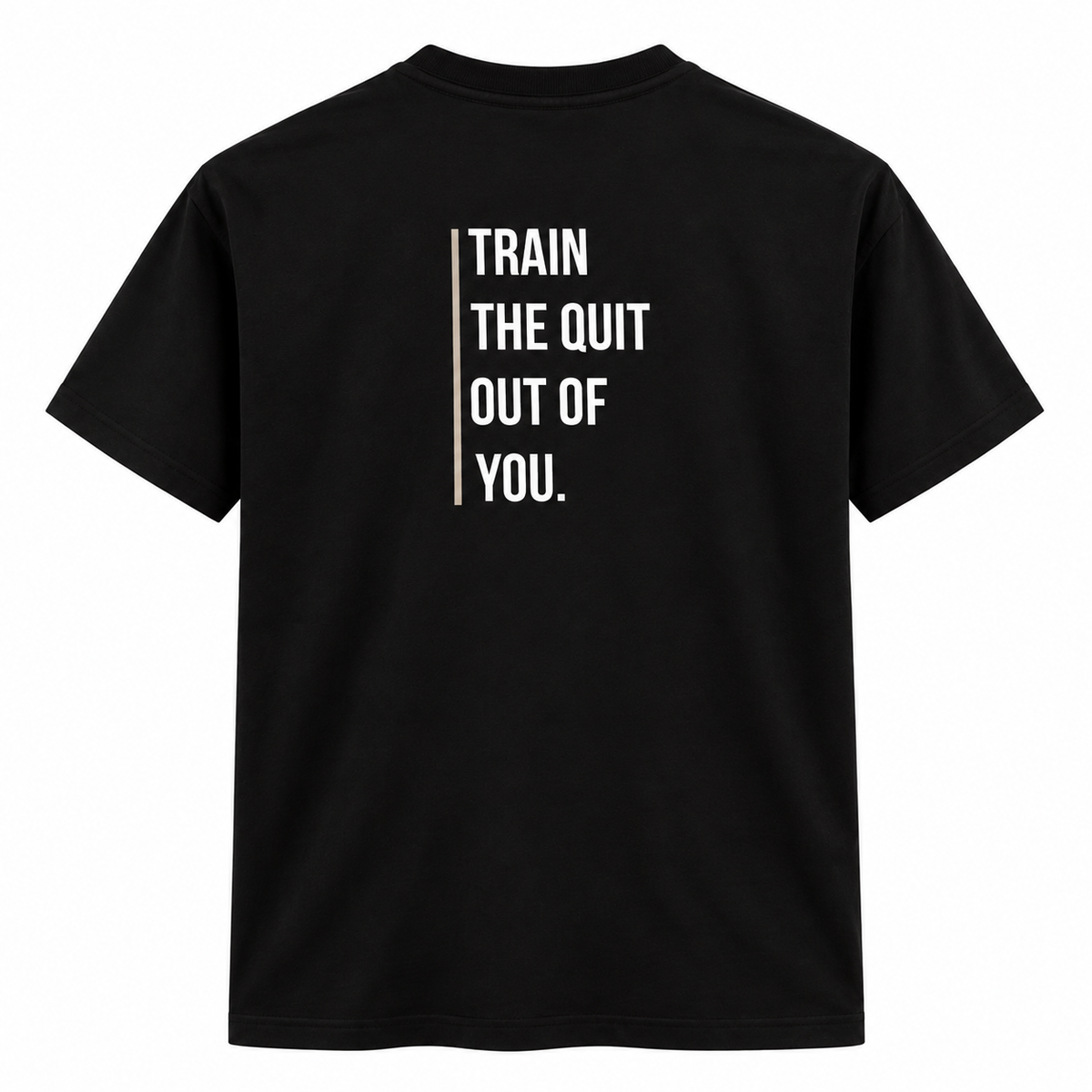 Train The Quit – Front & Back Men's Workout T-Shirt - Black