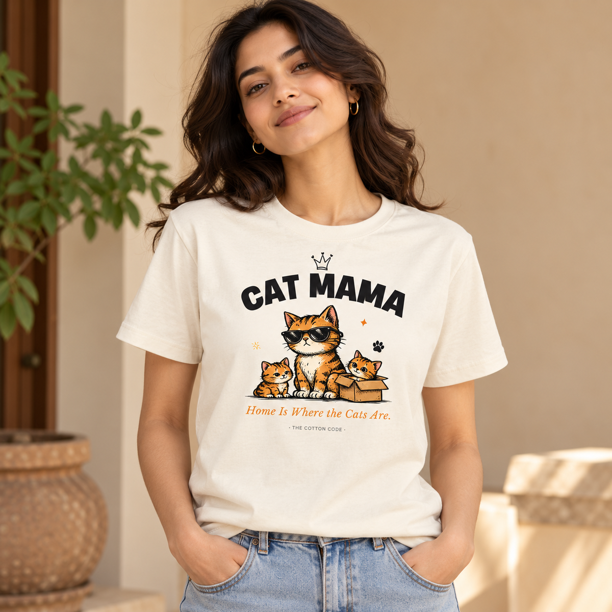 Cat Mama – Women's T-Shirt - Off White