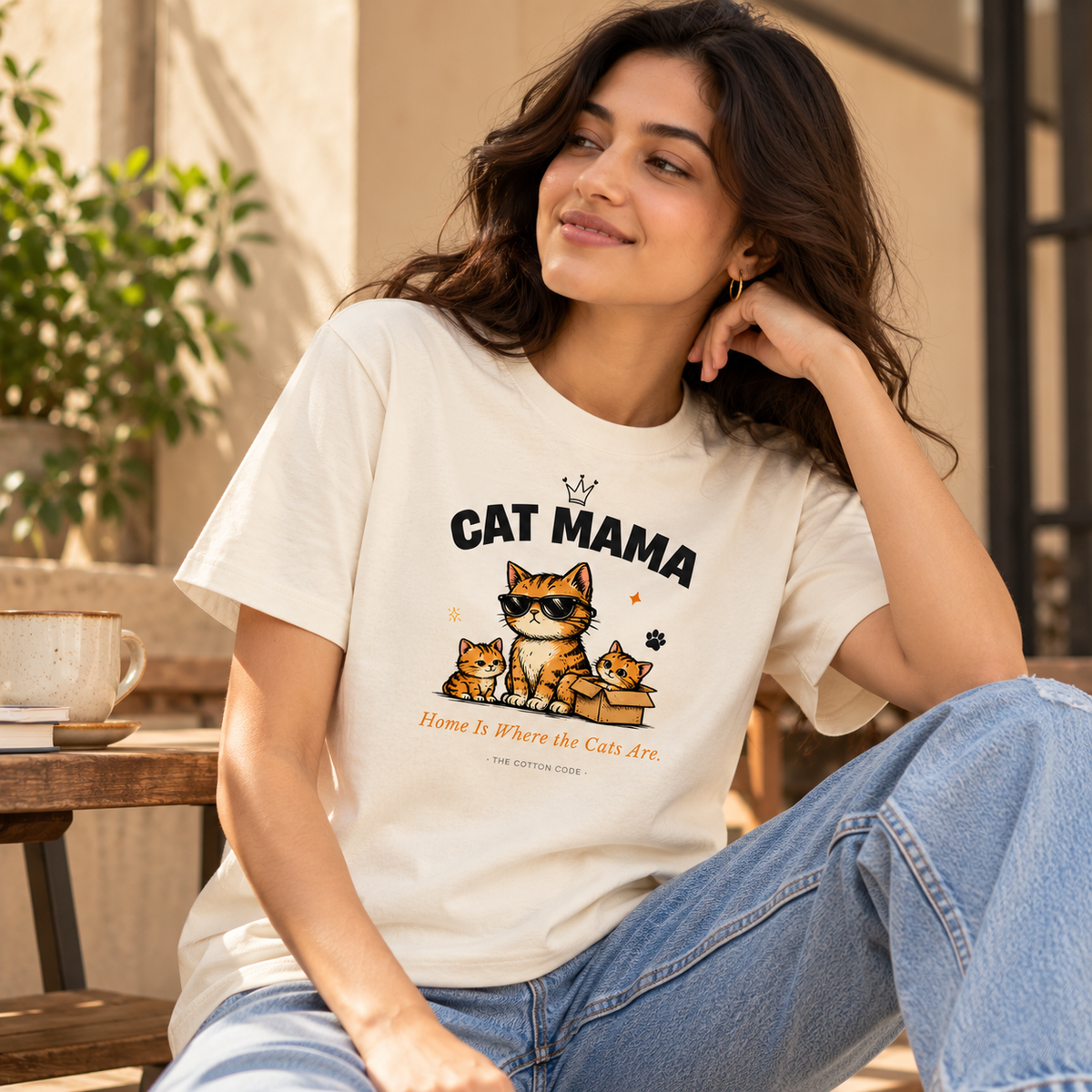 Cat Mama – Women's T-Shirt - Off White