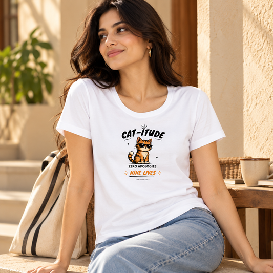 Catitude Make The Rules – Women's Classic T-Shirt - White
