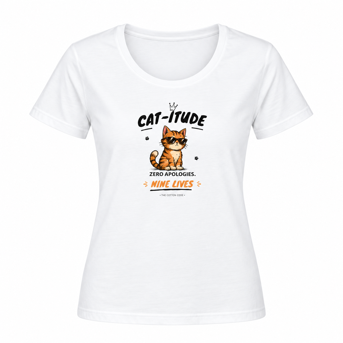 Catitude Nine Lives – Women's Classic T-Shirt - White