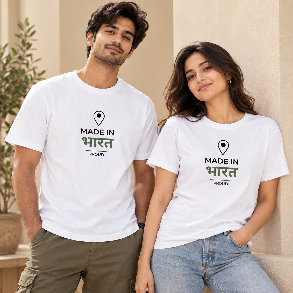 Made In Bharat – Unisex Classic T-Shirt - White