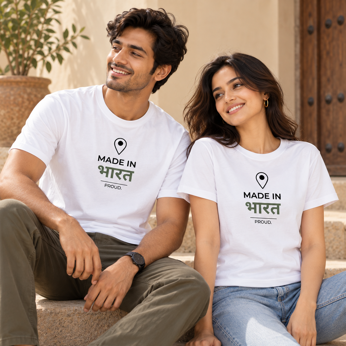 Made In Bharat – Unisex Classic T-Shirt - White