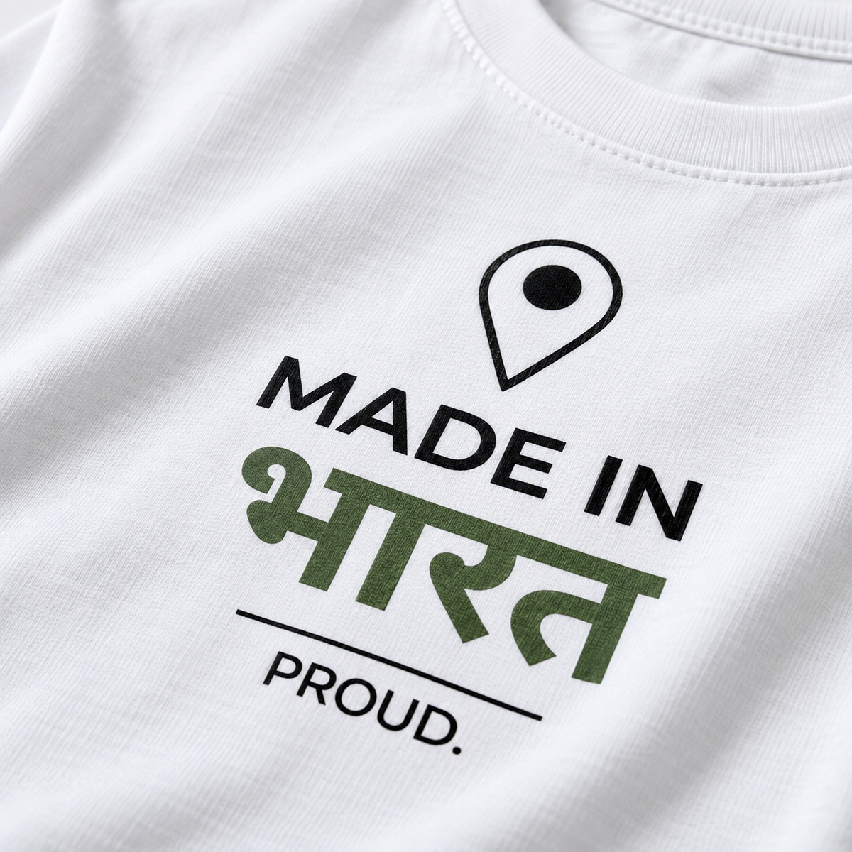 Made In Bharat – Unisex Classic T-Shirt - White