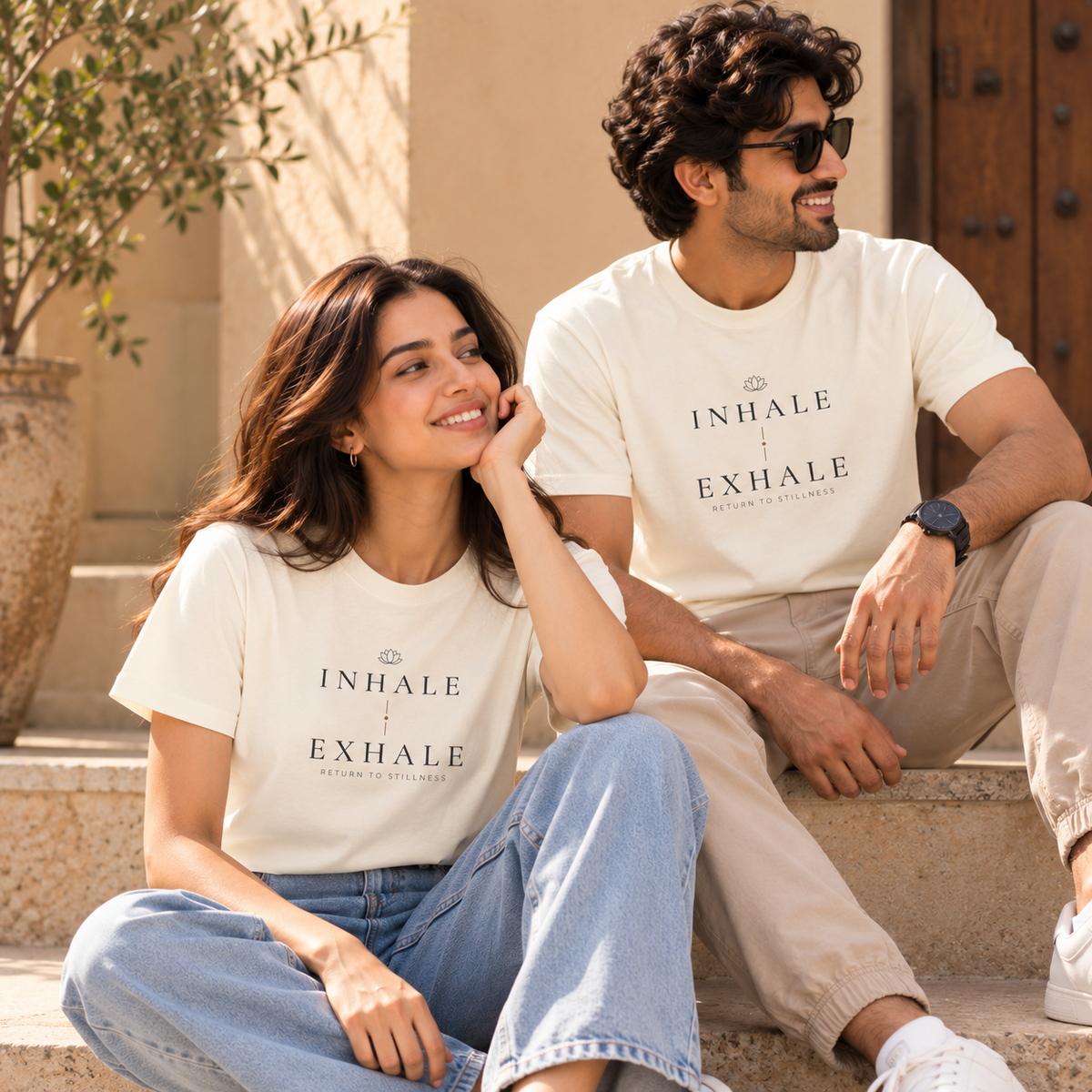 Inhale Exhale – Unisex Classic T-Shirt - Off White
