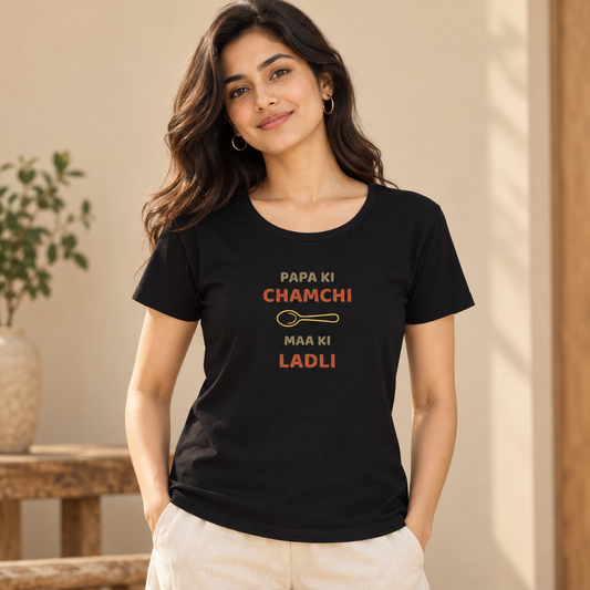 Papa Ki Chamchi – Women's Classic T-Shirt - Black
