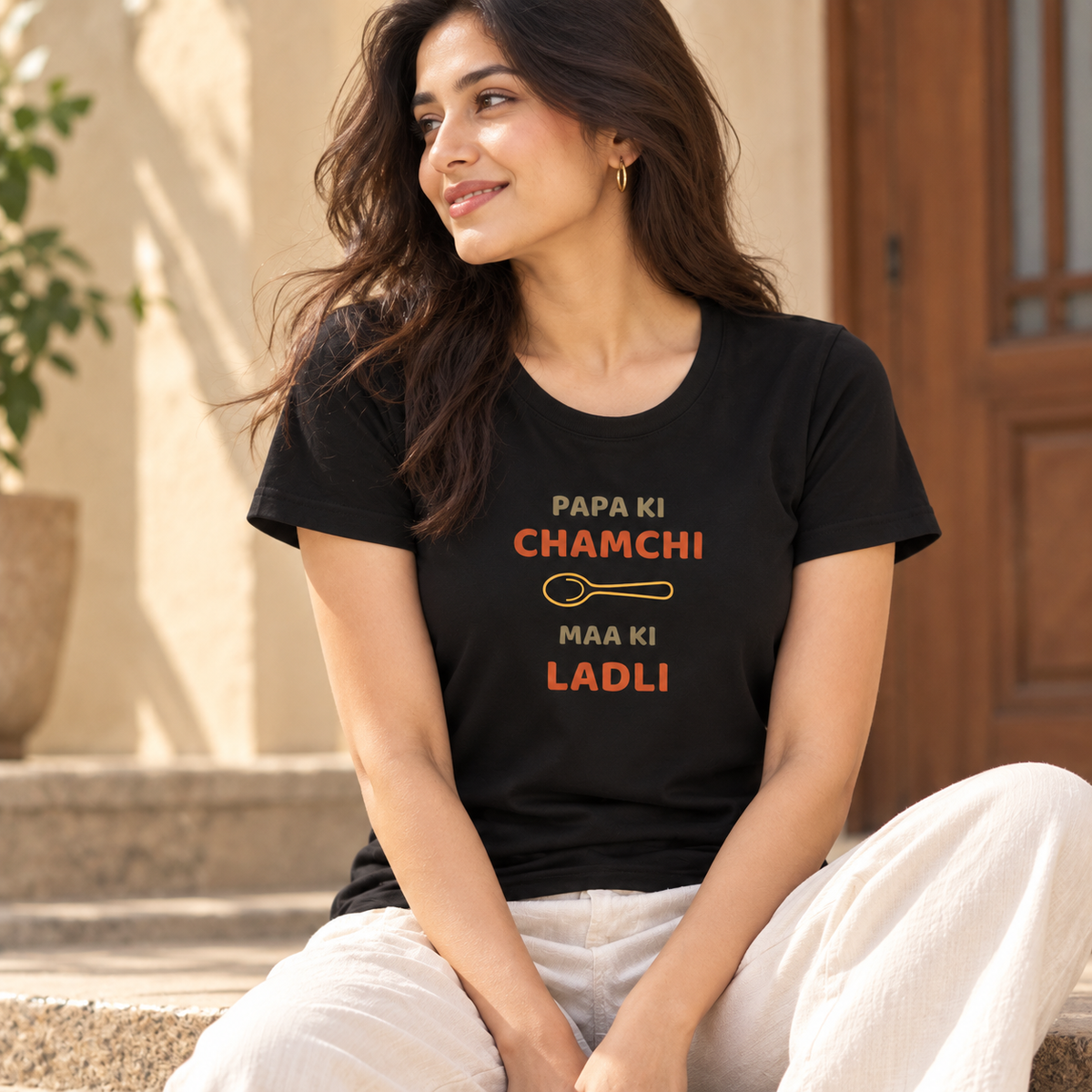 Papa Ki Chamchi – Women's Classic T-Shirt - Black