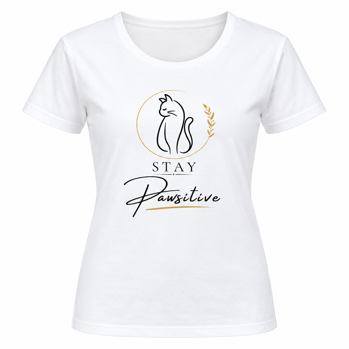 Stay Pawsitive – Women's Classic T-Shirt - White