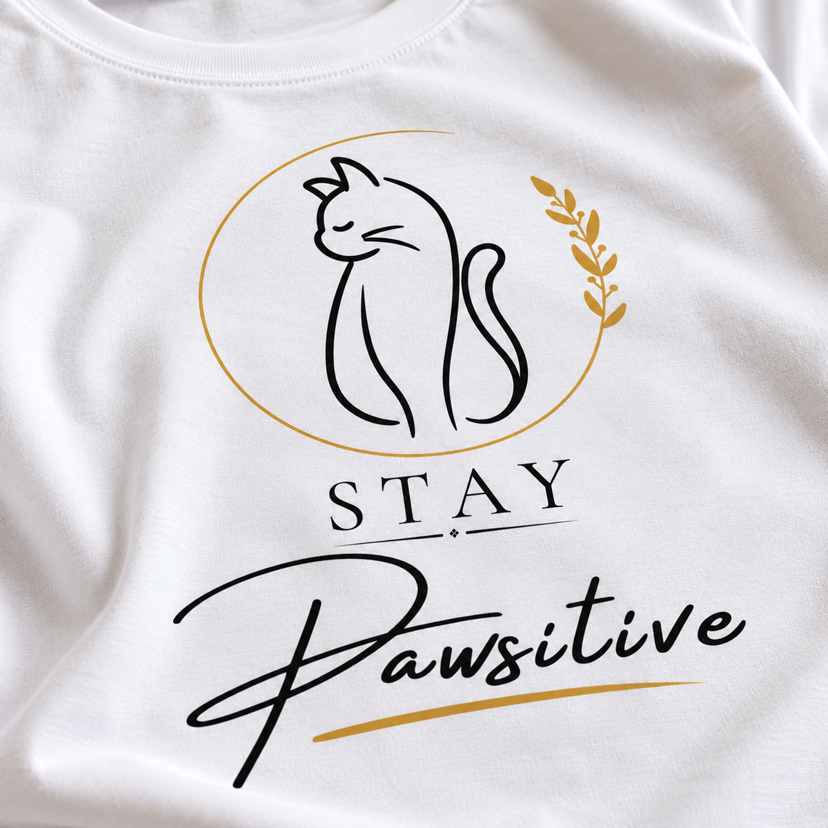 Stay Pawsitive – Women's Classic T-Shirt - White