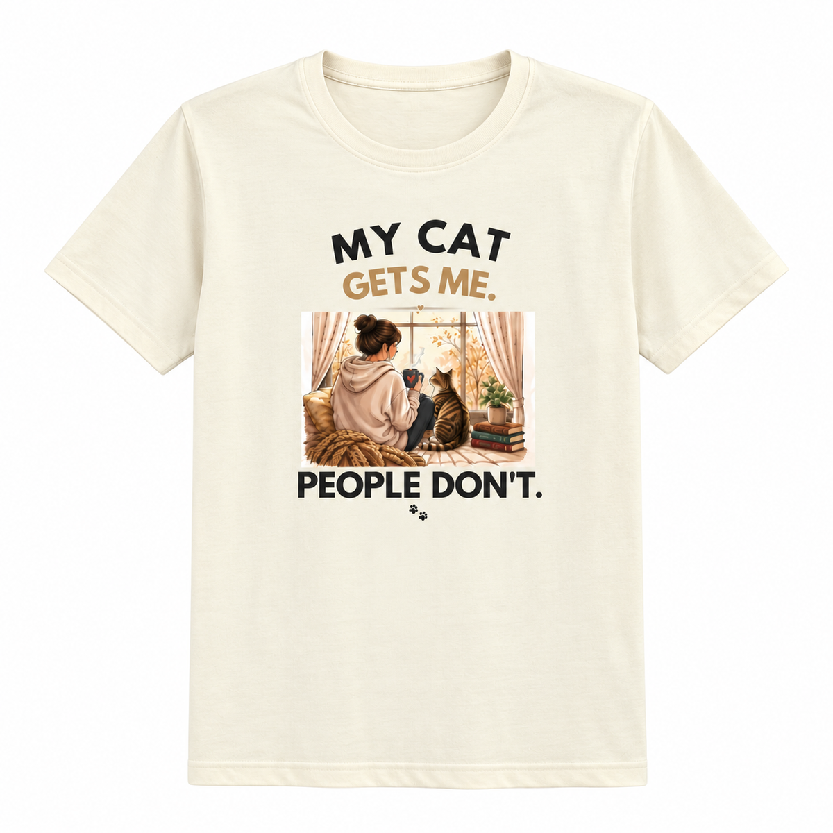 My Cat Gets Me – Women's T-Shirt - Off White