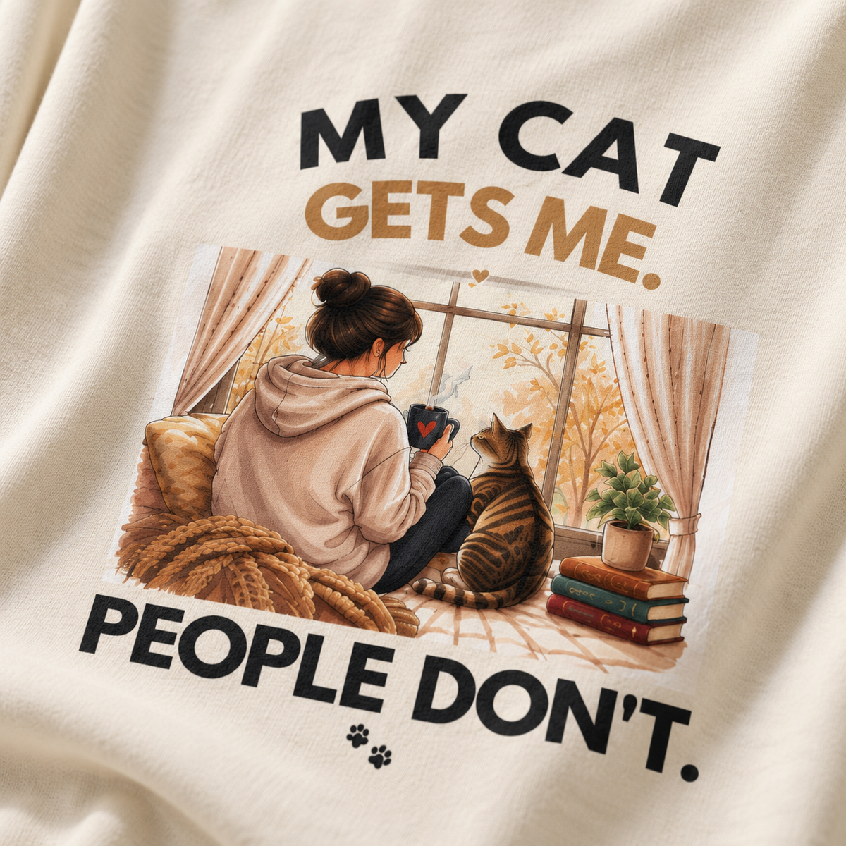My Cat Gets Me – Women's T-Shirt - Off White