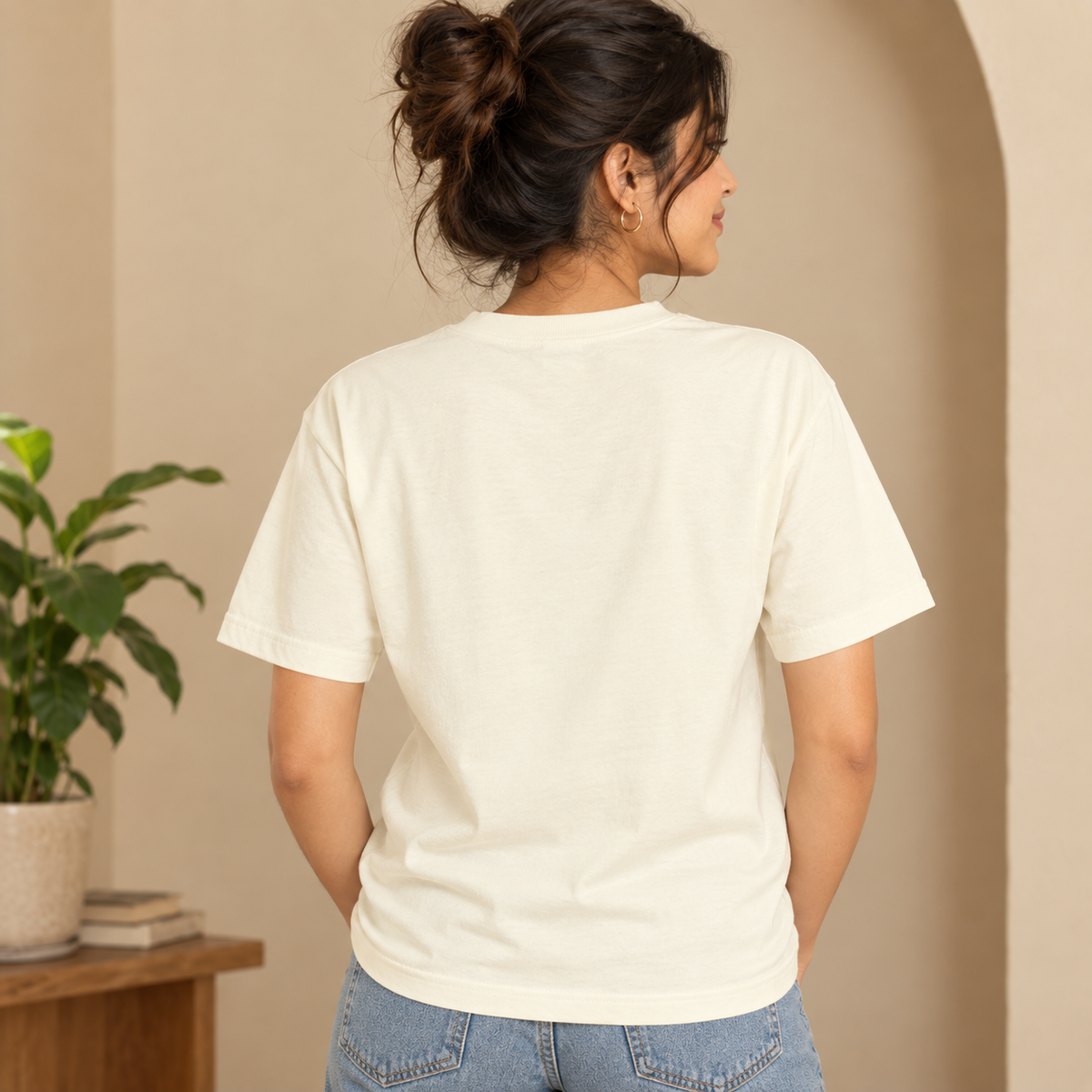 Jootey Bahar – Stacked Print T-Shirt – Off White