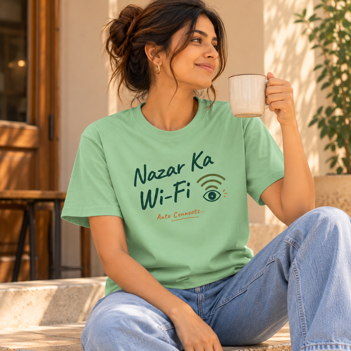 Nazar Ka WiFi – Women's T-Shirt – Jade