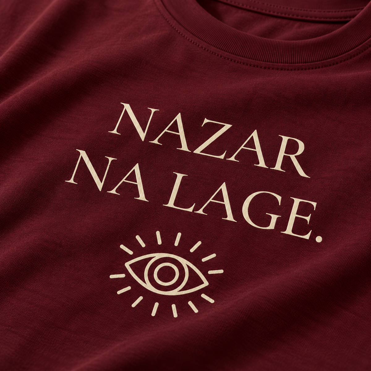 Nazar Na Lage – Women's T-Shirt – Maroon