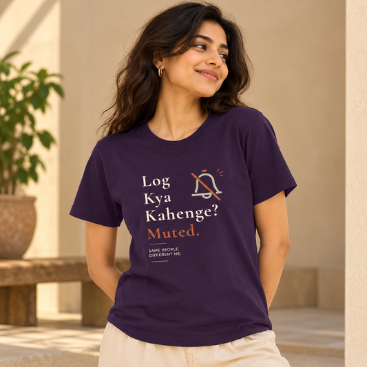 Log Kya Kahenge – Women's T-Shirt – Purple