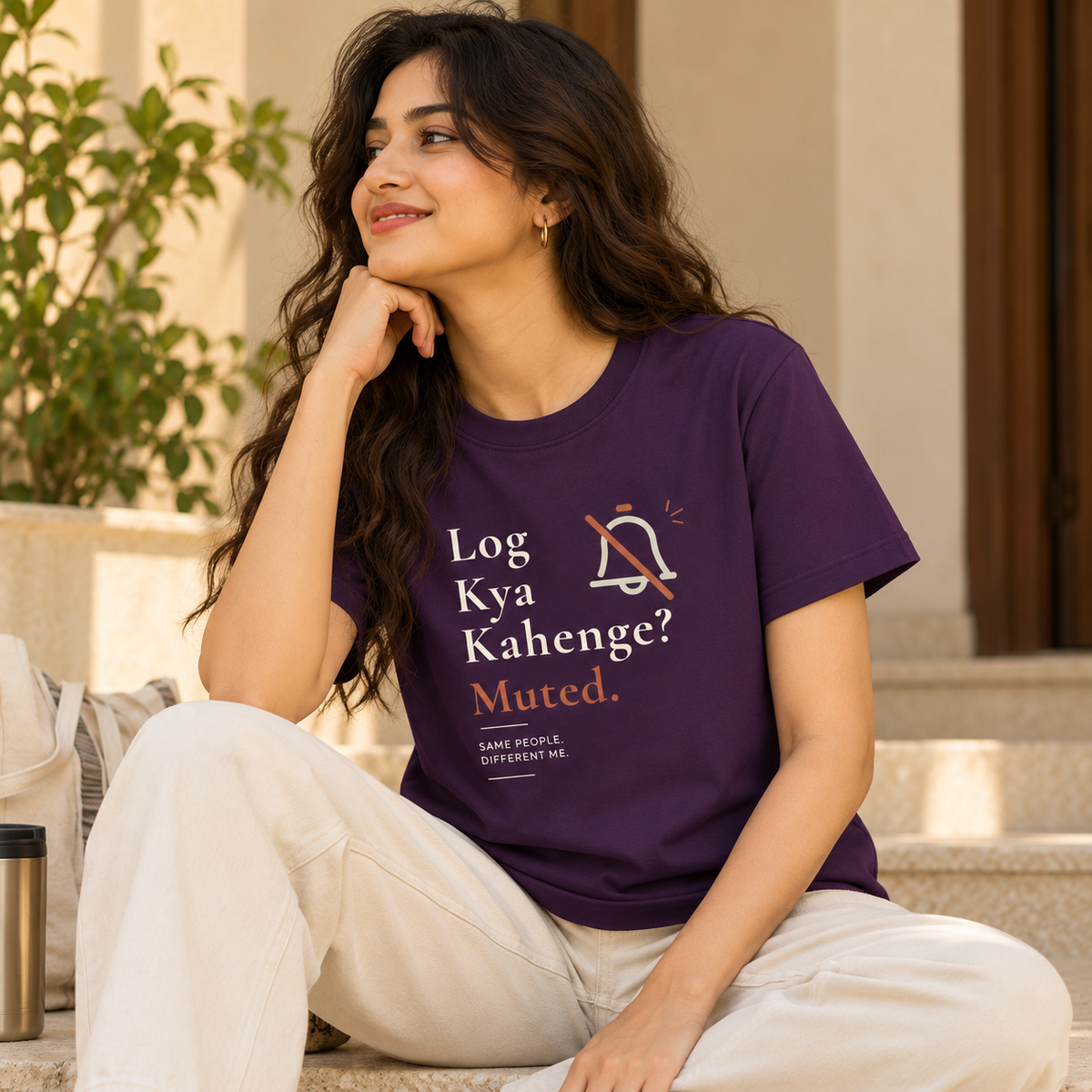 Log Kya Kahenge – Women's T-Shirt – Purple