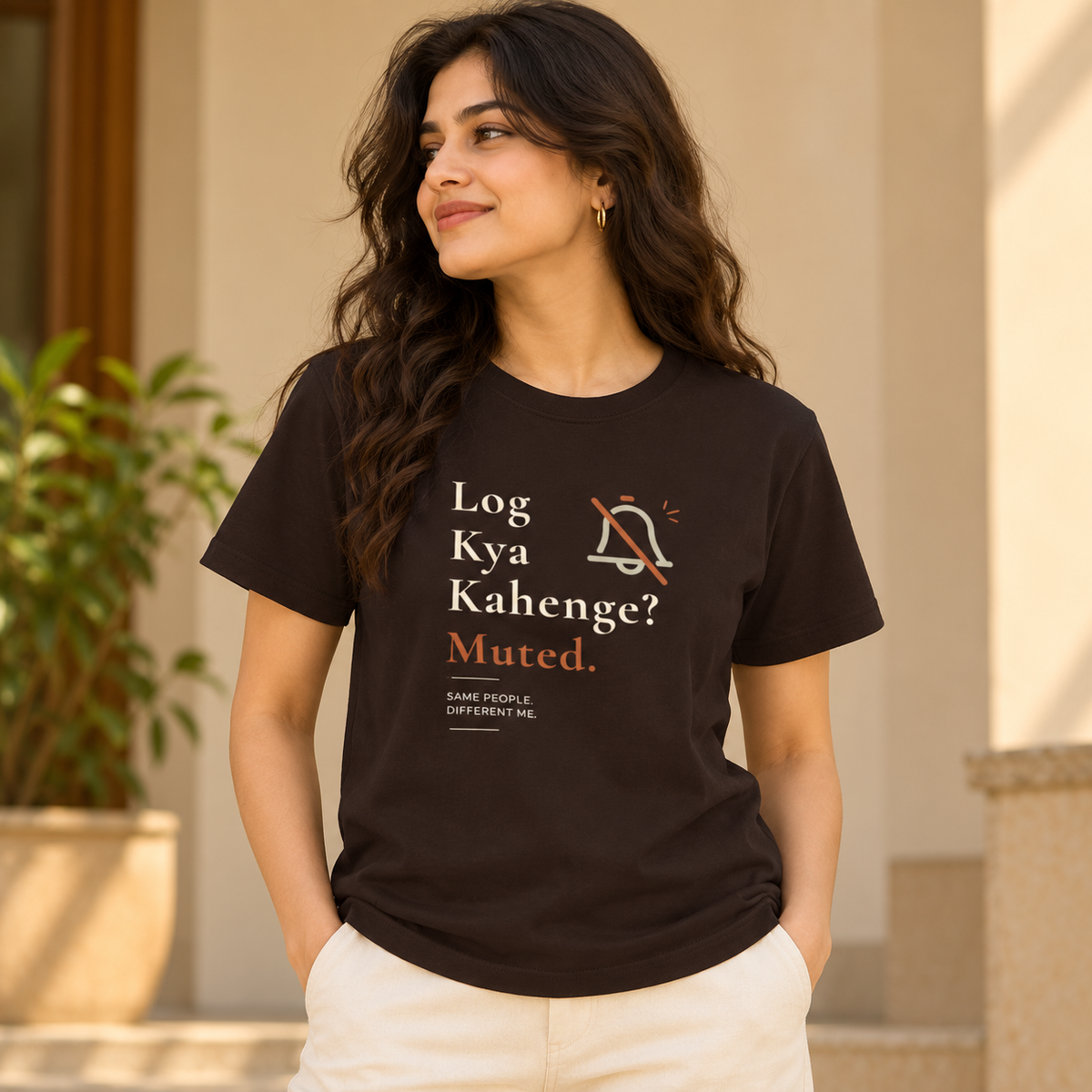 Log Kya Kahenge – Women's T-Shirt – Coffee Brown