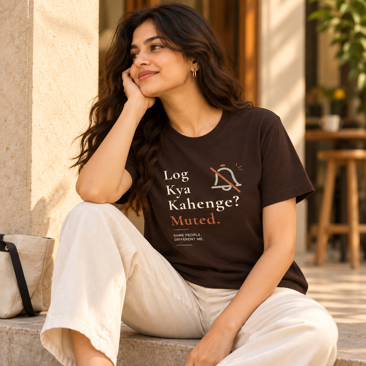 Log Kya Kahenge – Women's T-Shirt – Coffee Brown
