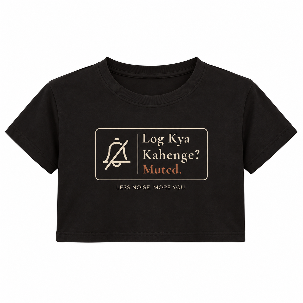 Log Kya Kahenge – Women's Crop Top – Black