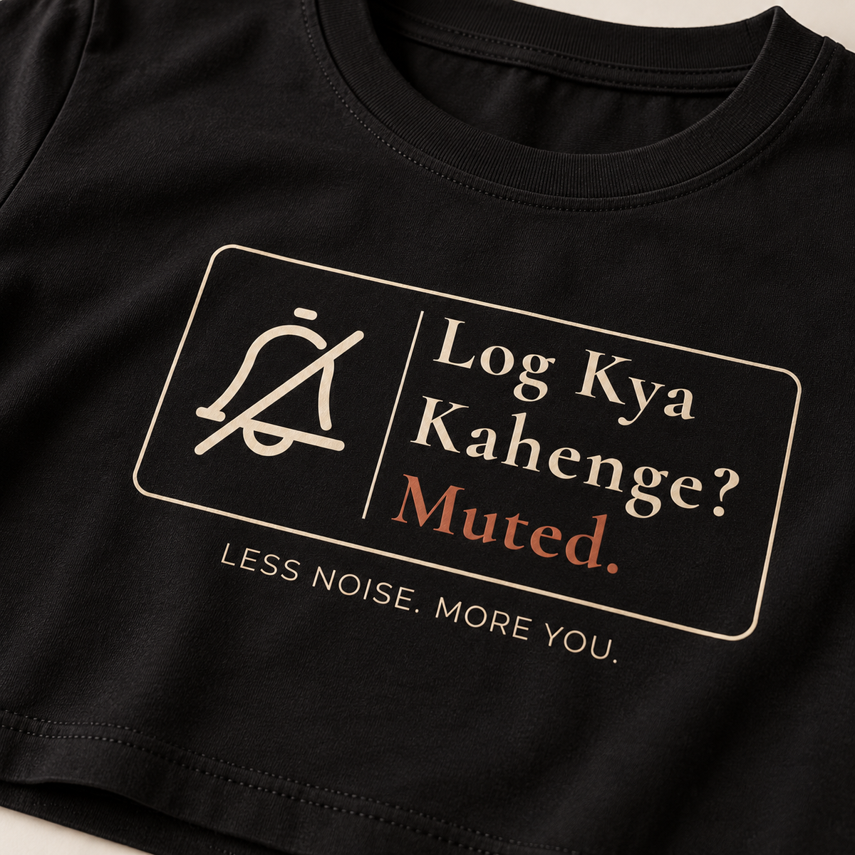 Log Kya Kahenge – Women's Crop Top – Black