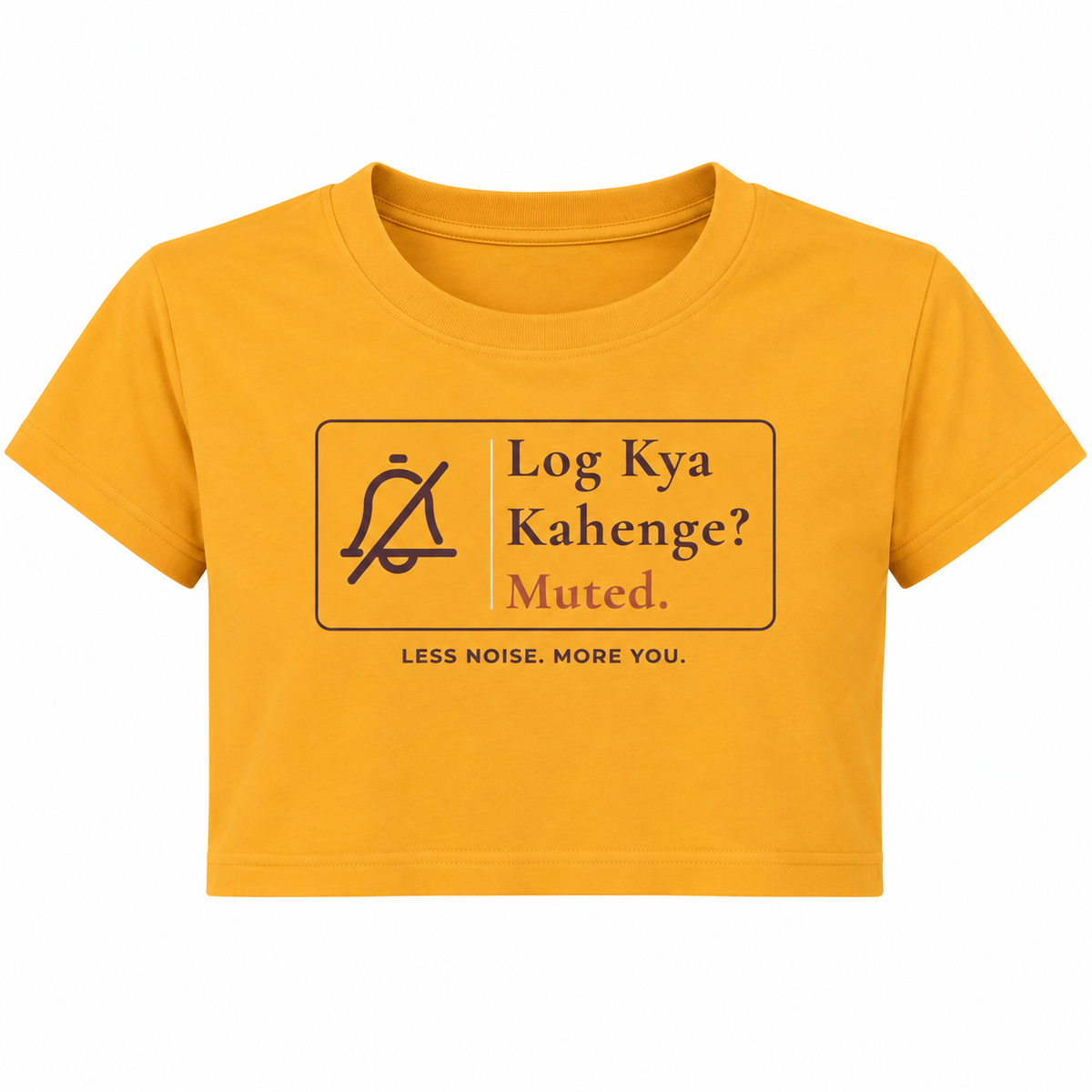 Log Kya Kahenge – Women's Crop Top – Golden Yellow