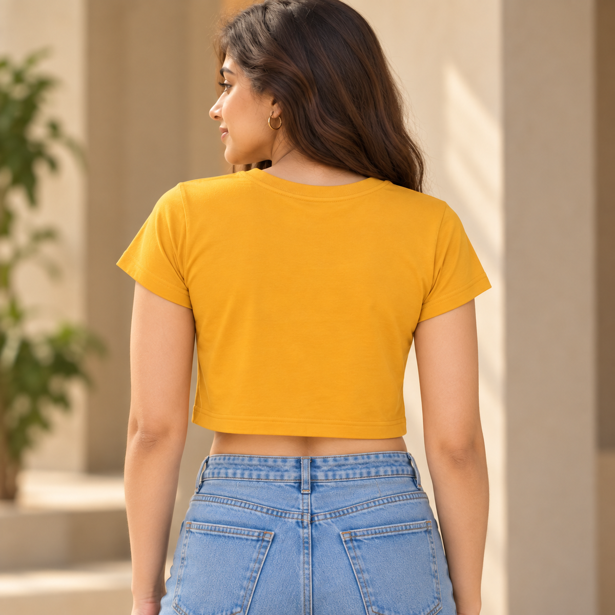 Log Kya Kahenge – Women's Crop Top – Golden Yellow