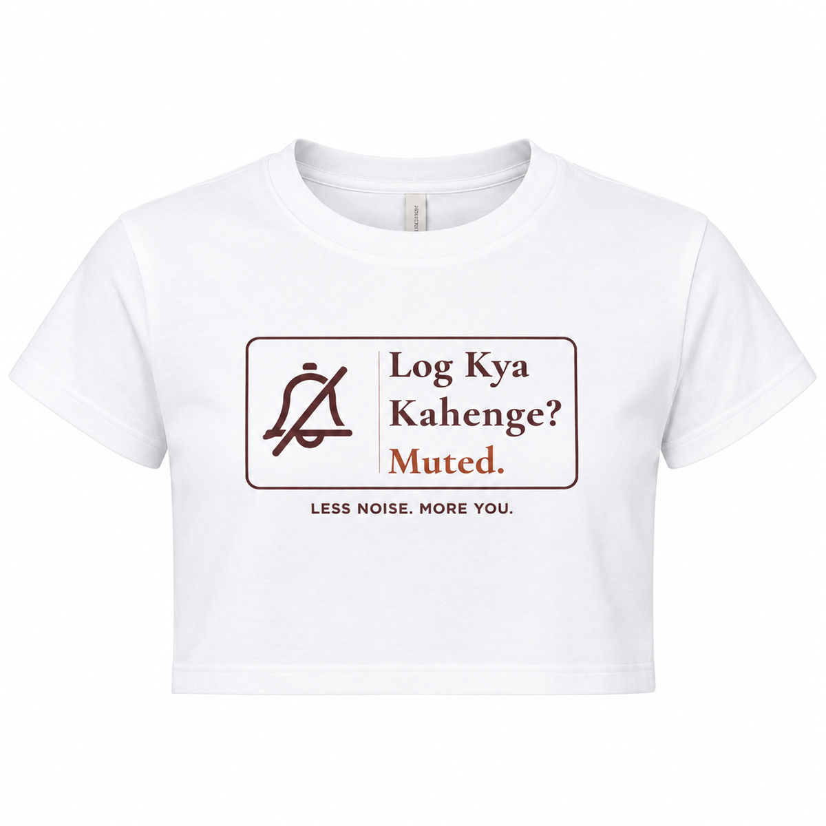 Log Kya Kahenge – Women's Crop Top – White