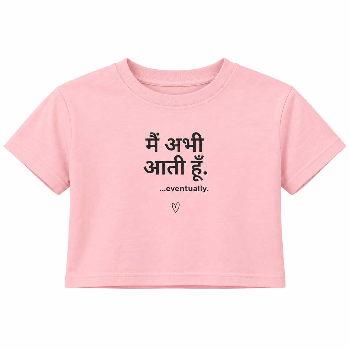Aati Hoon – Women's Crop Top – Light Baby Pink