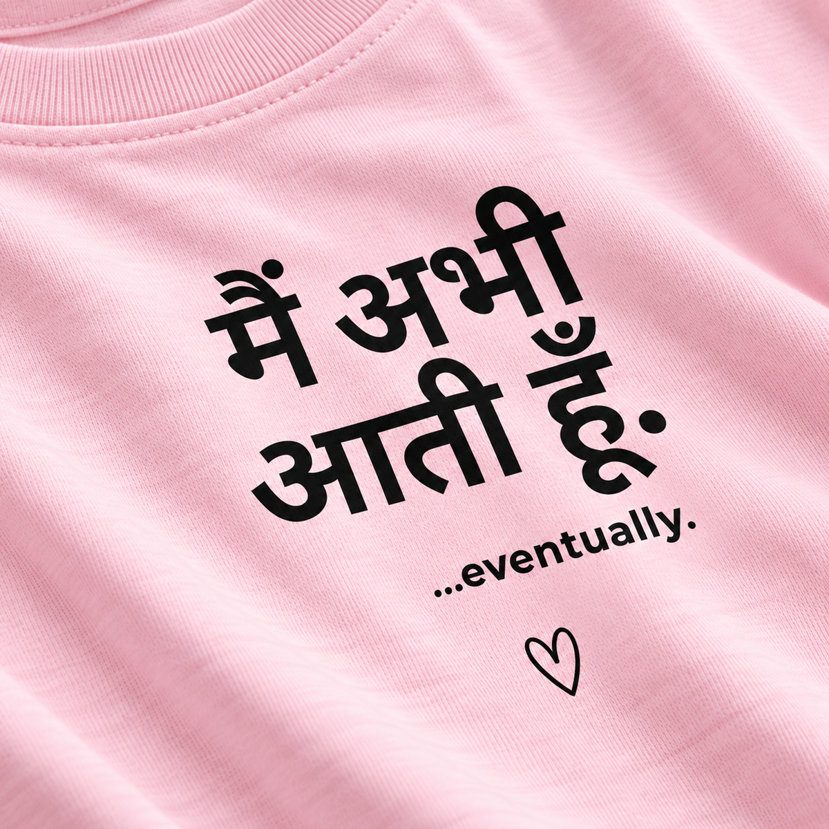 Aati Hoon – Women's Crop Top – Light Baby Pink