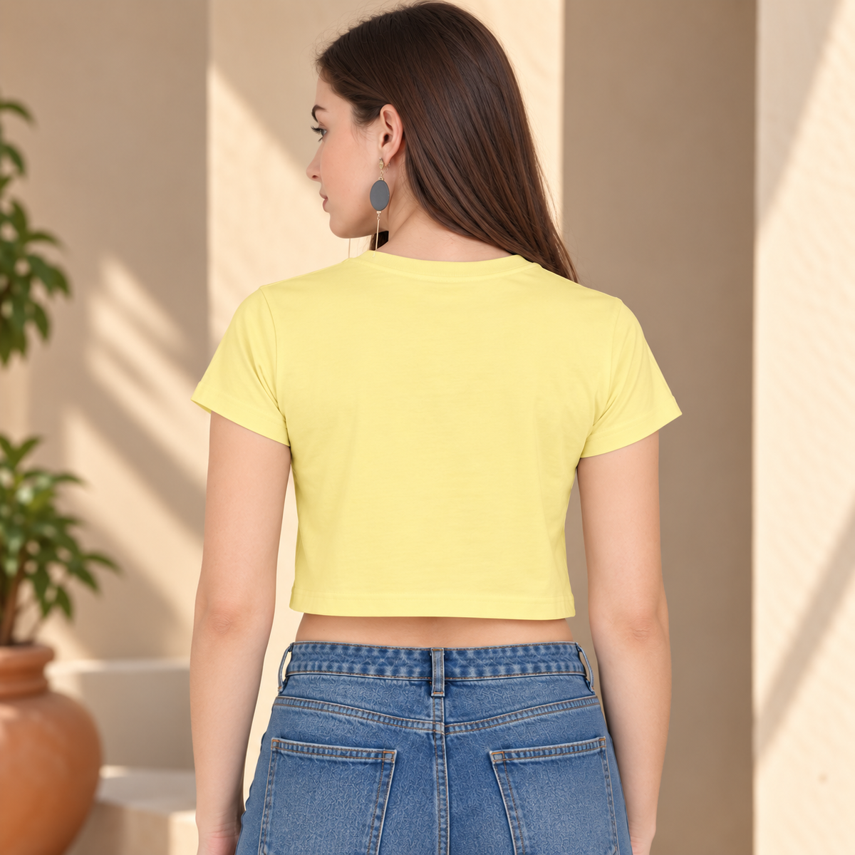 Aati Hoon – Women's Crop Top – Beige