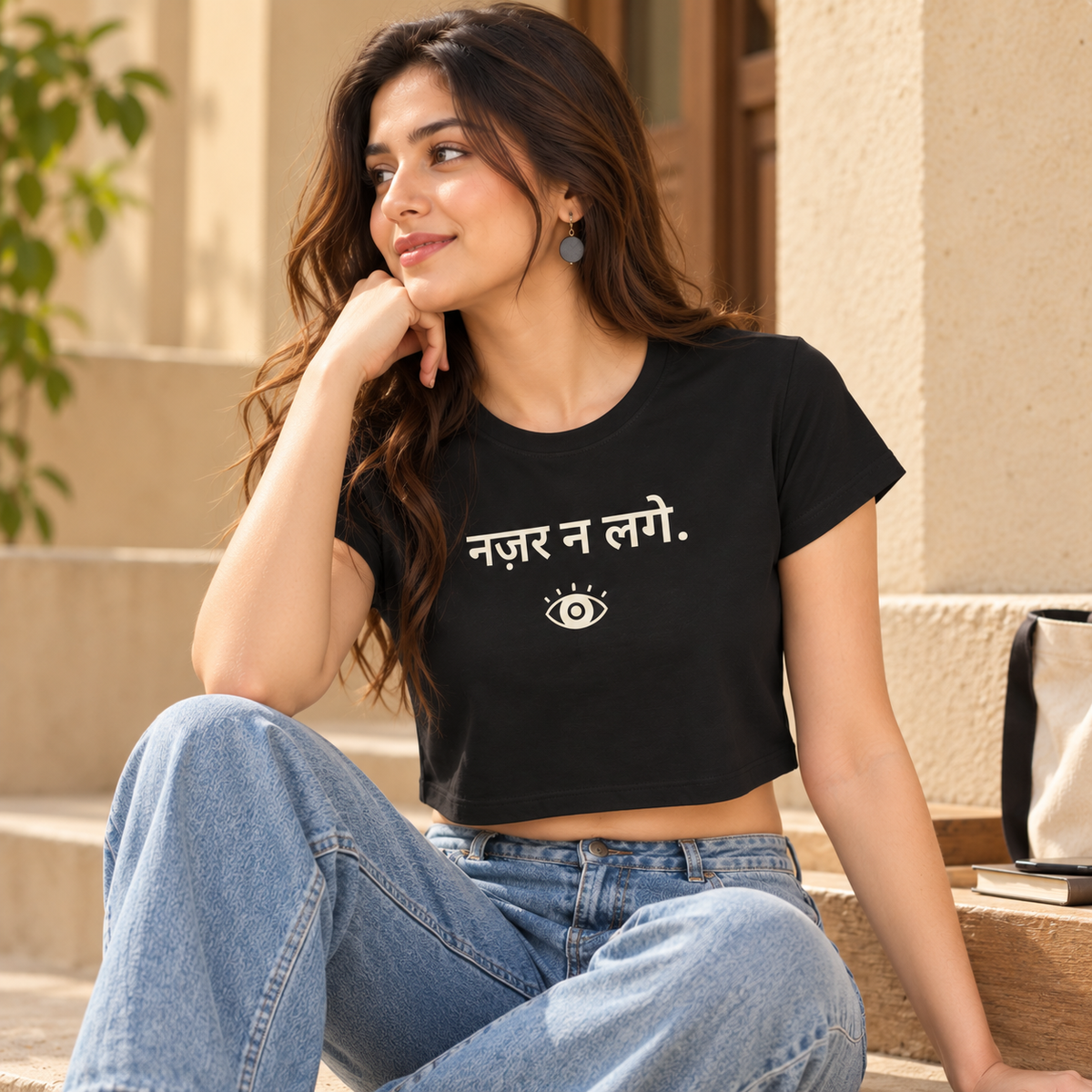 Nazar – Women’s Crop Top – Black