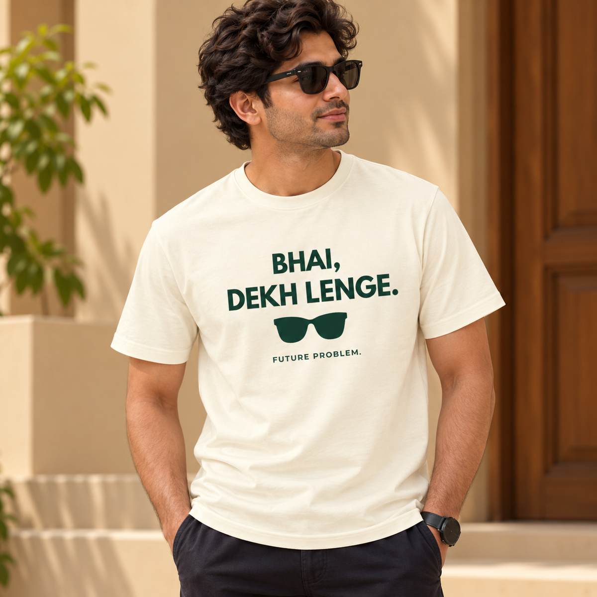 Bhai, Dekh Lenge – Off White T-Shirt