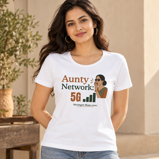Aunty Network – Women's Classic T-Shirt - White