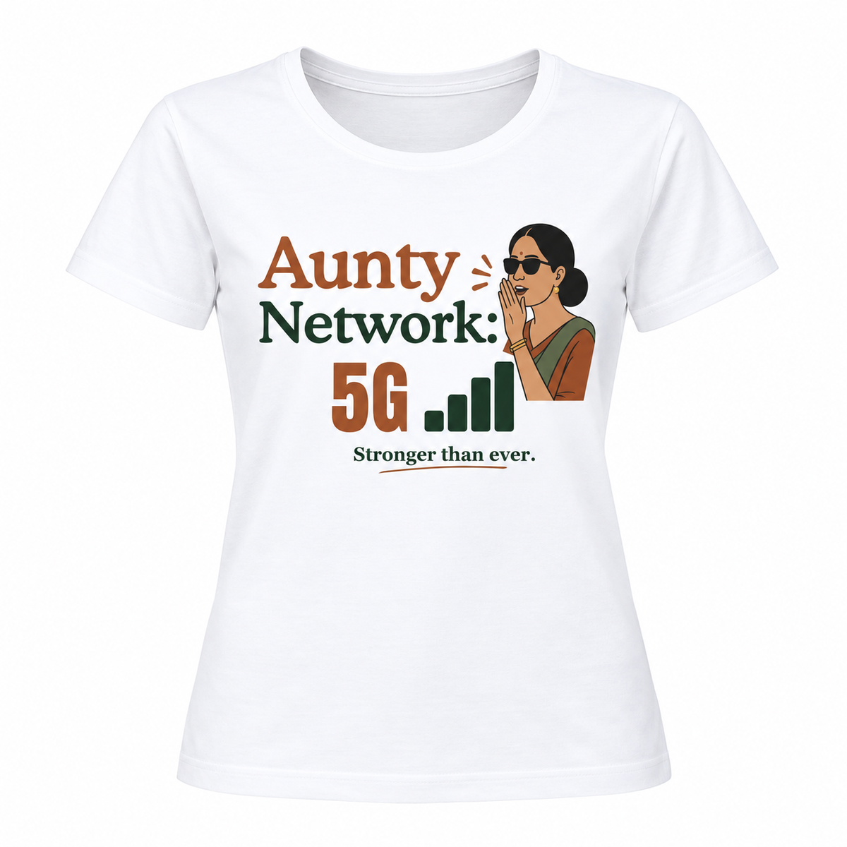 Aunty Network – Women's Classic T-Shirt - White