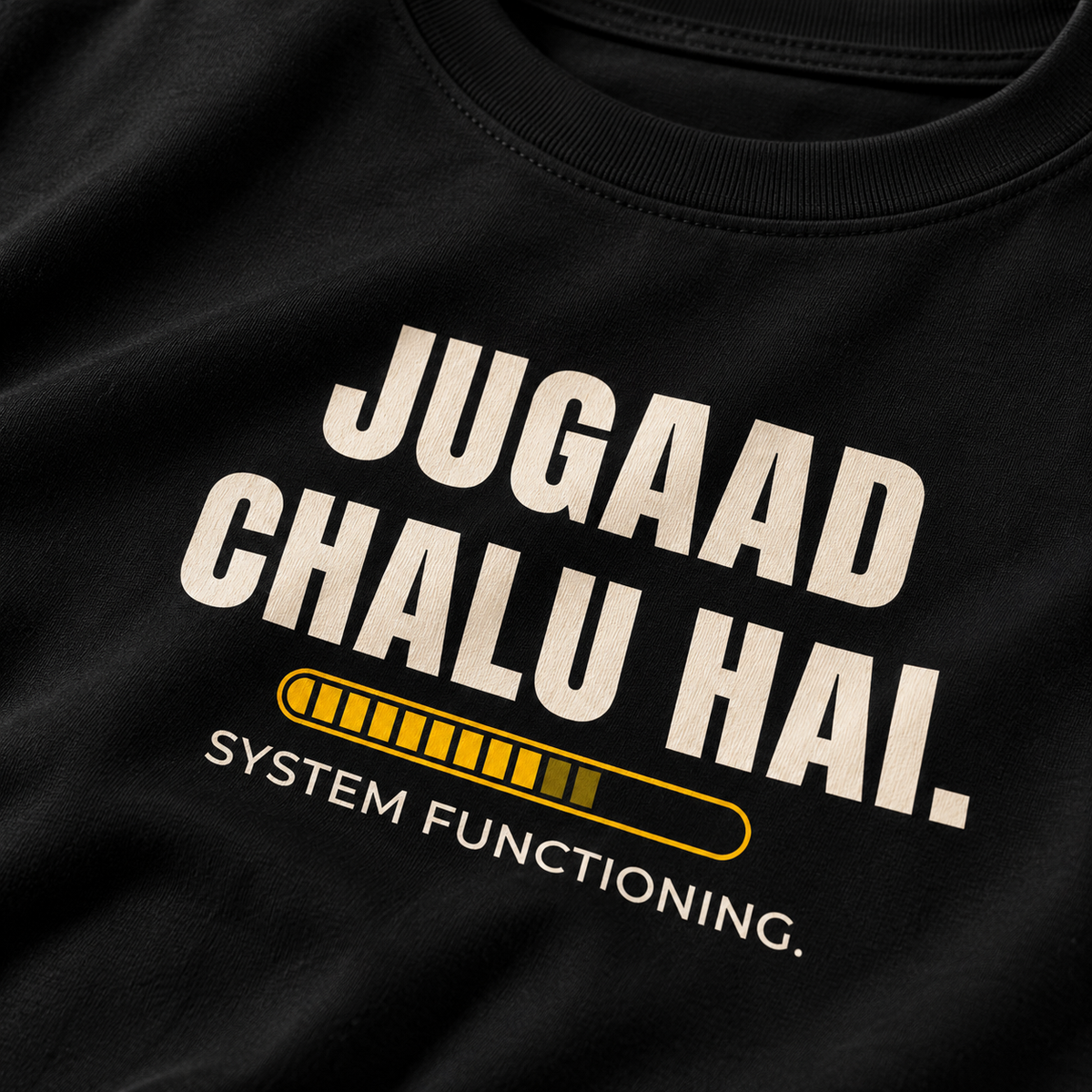 Jugaad Chalu – Men’s T-Shirt – Black