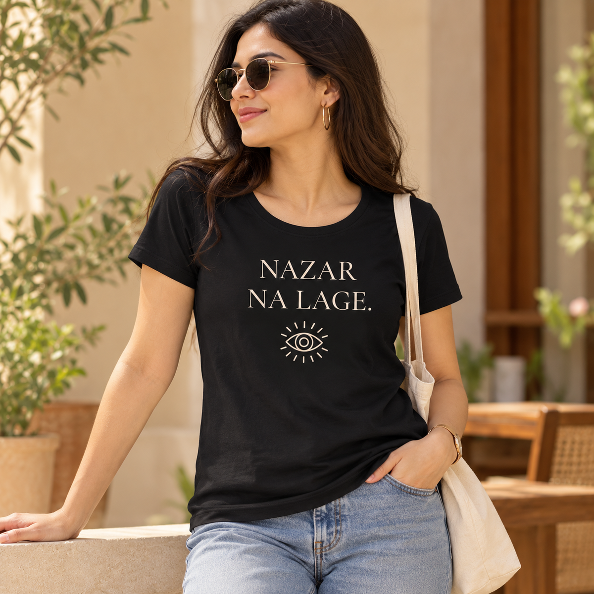 Nazar Na Lage – Women's Classic T-Shirt - Black