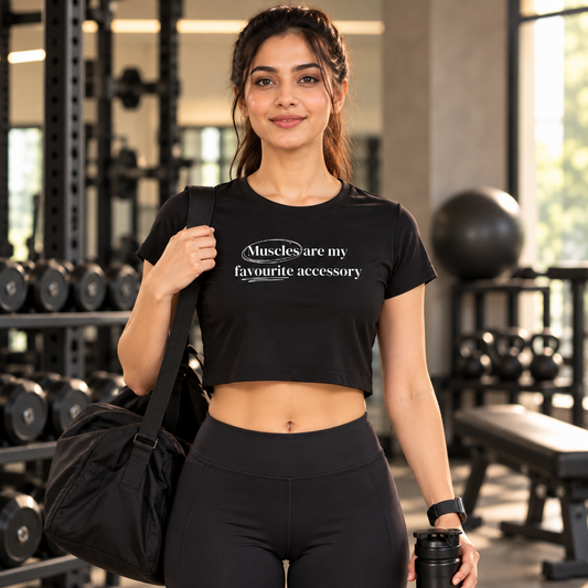 Muscles Accessory – Women's Crop Top - Black