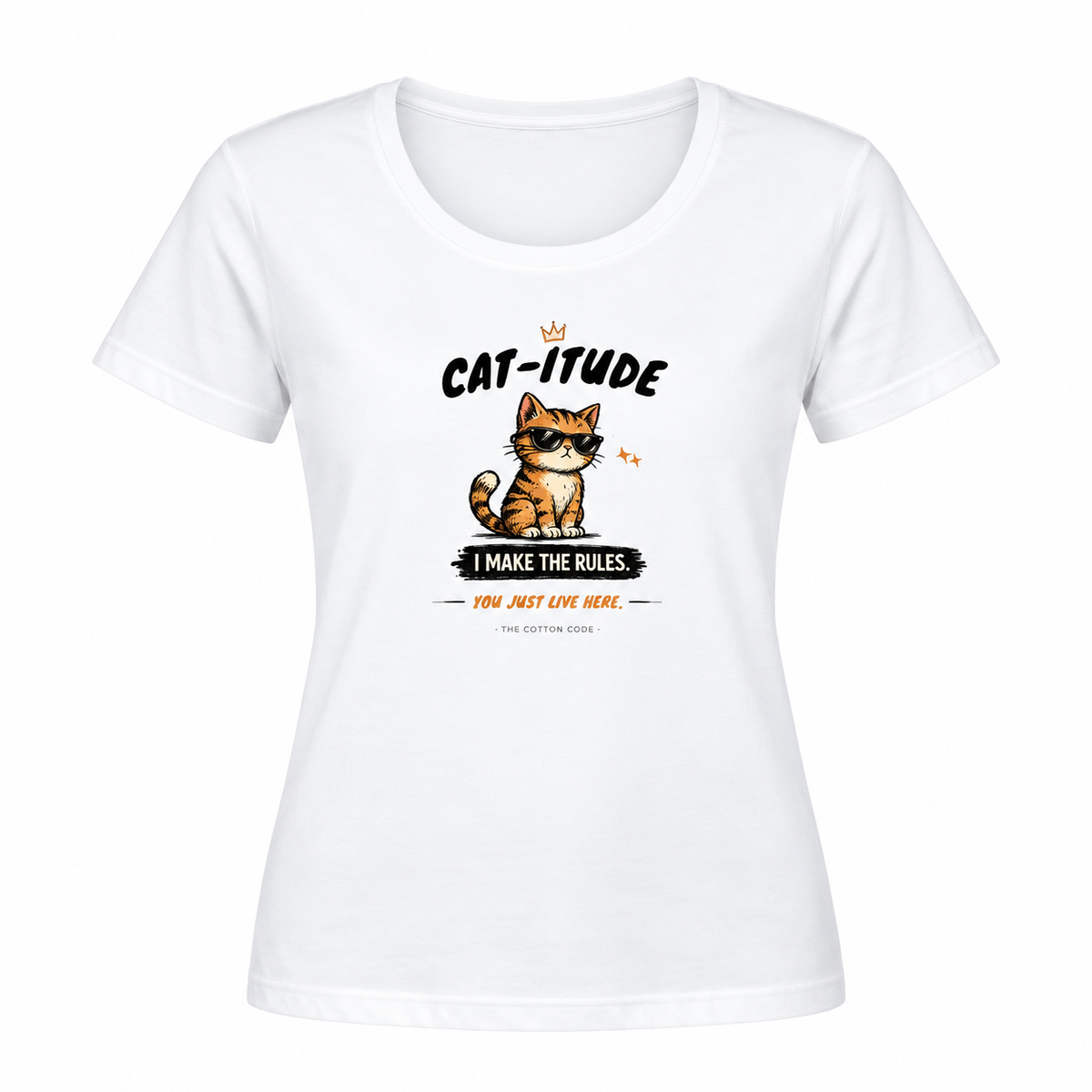 Catitude Make The Rules – Women's Classic T-Shirt - White