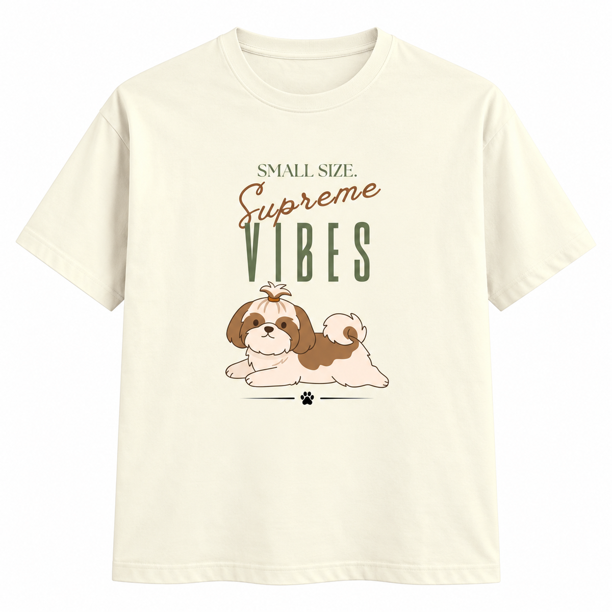 Shih Tzu Vibes – Unisex Classic T-Shirt – Off White