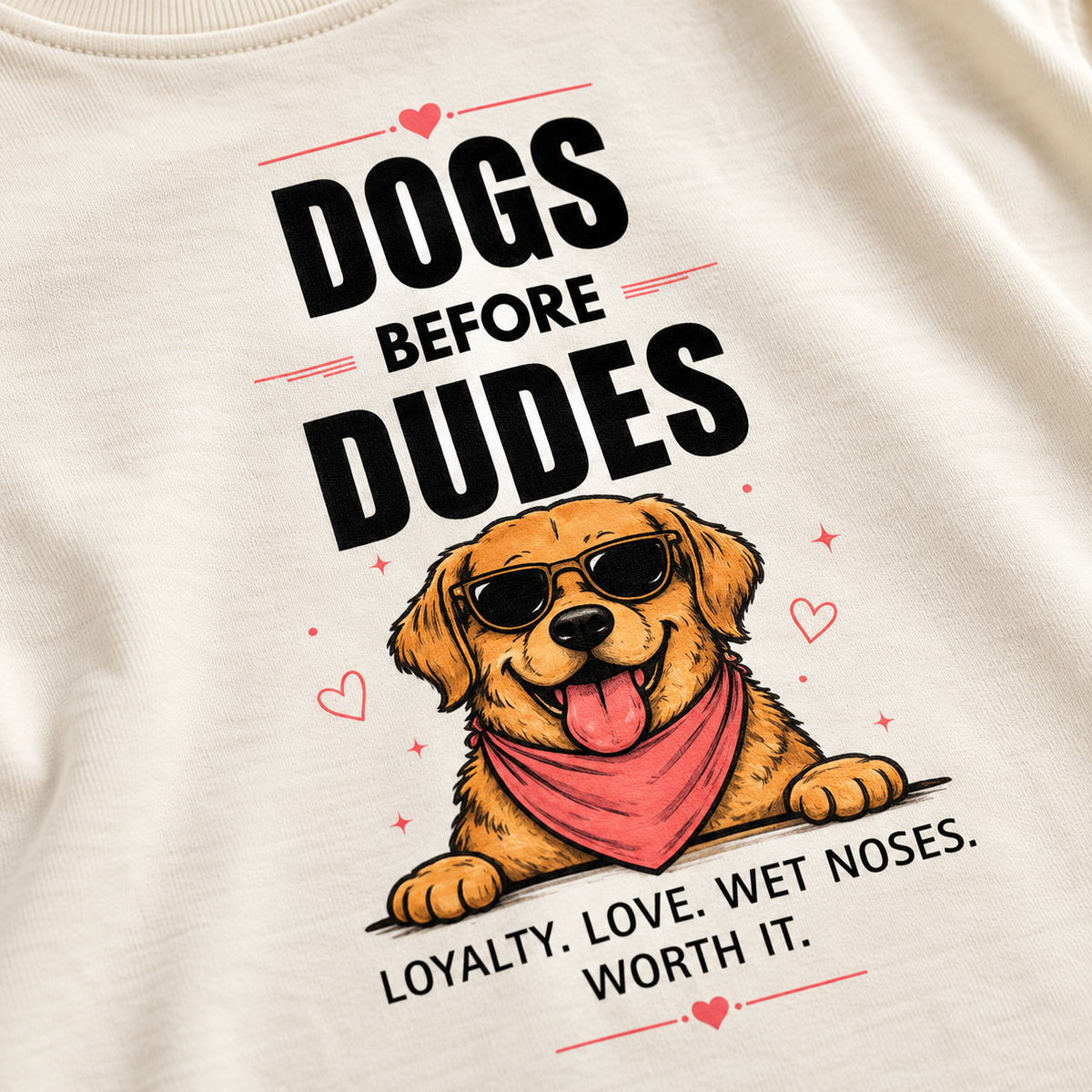 Dogs Before Dudes – Unisex Classic T-Shirt – Off White