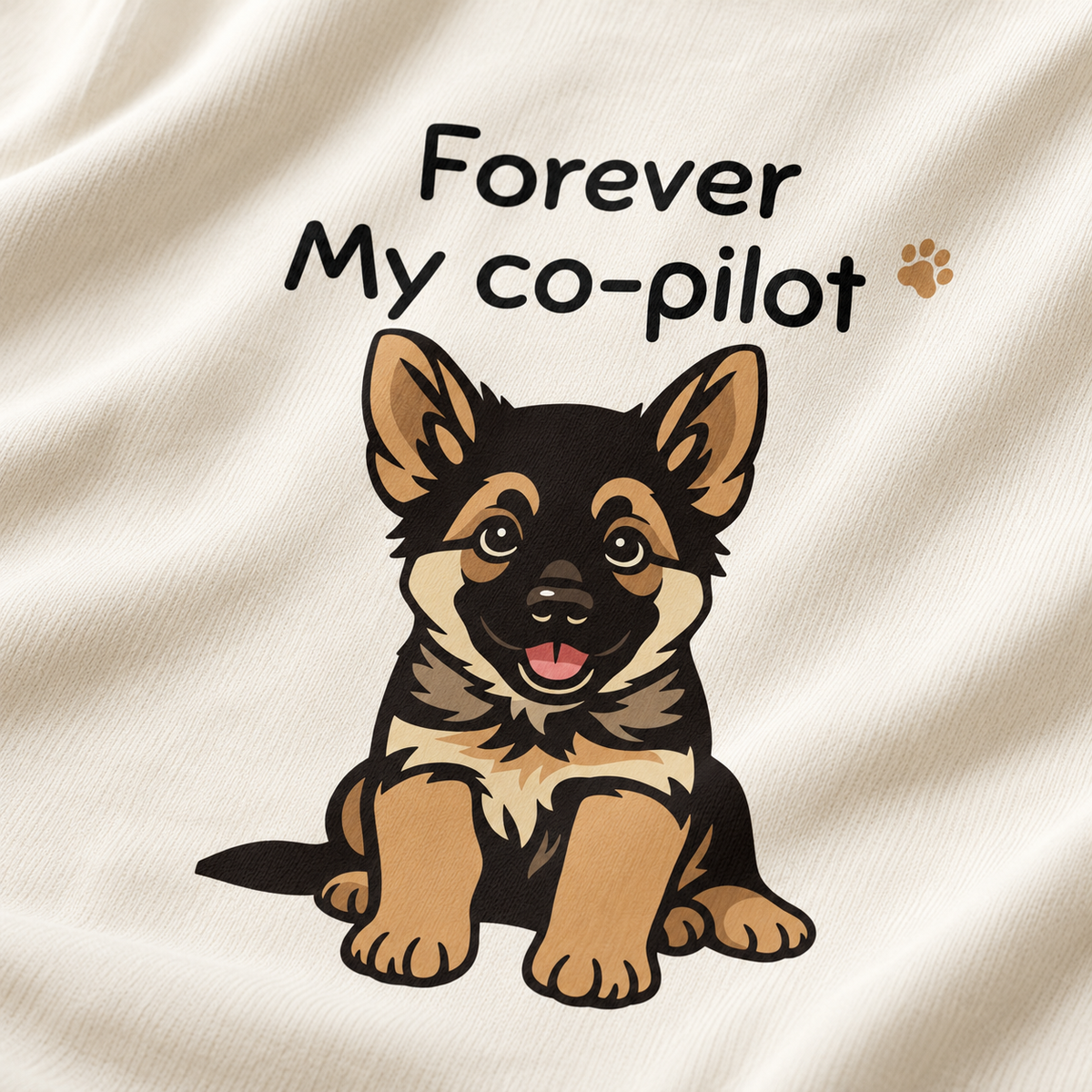 German Shepherd – My Co-Pilot – Unisex Classic T-Shirt – Off White