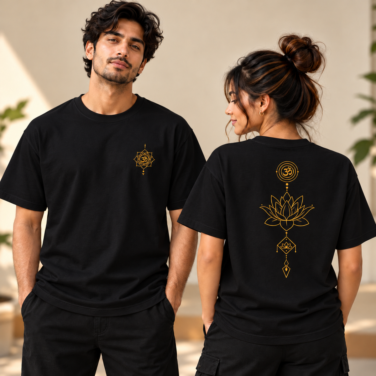 Lotus Mandala – Unisex T-Shirt - Black