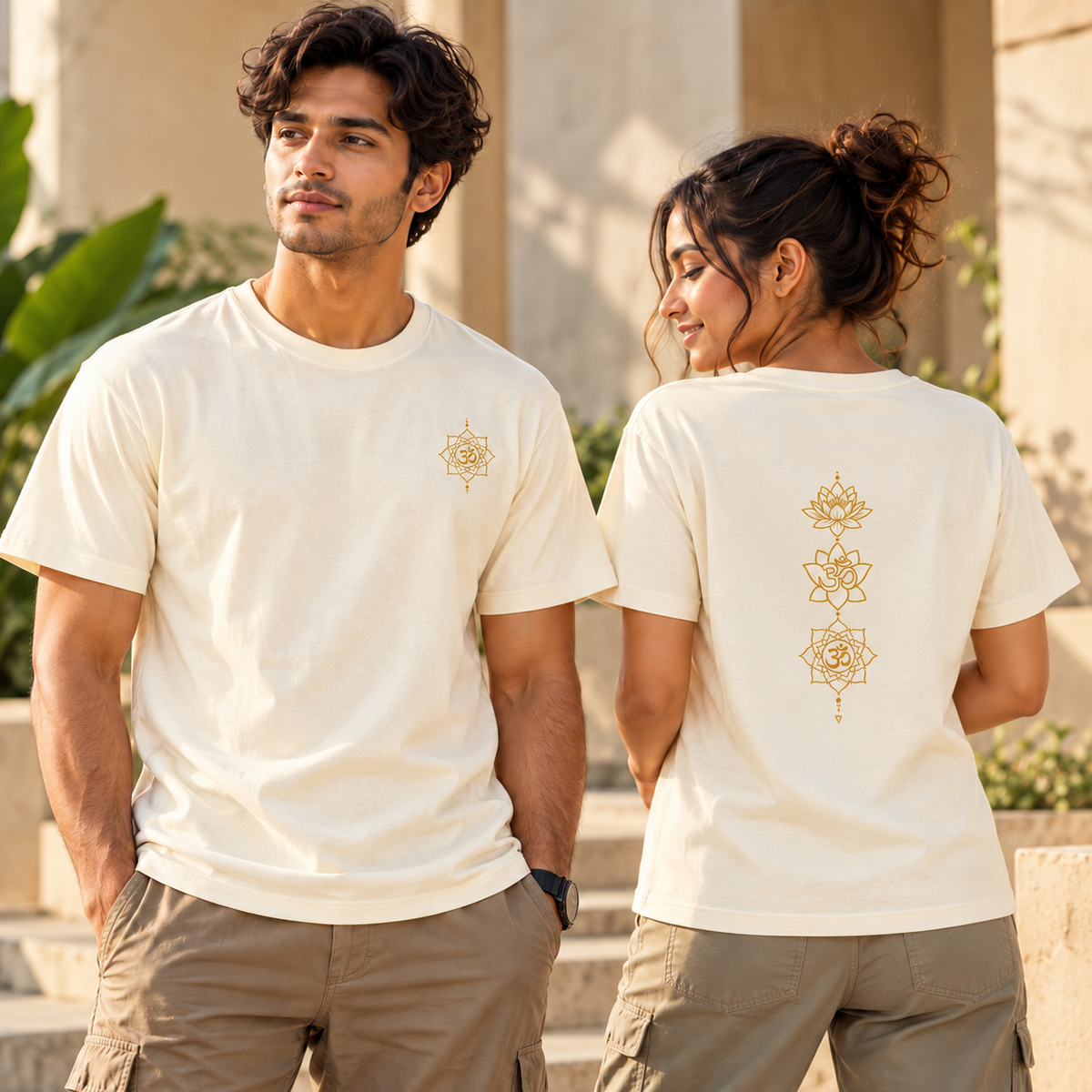 OM Lotus Mandala – Unisex Classic T-Shirt - Off White