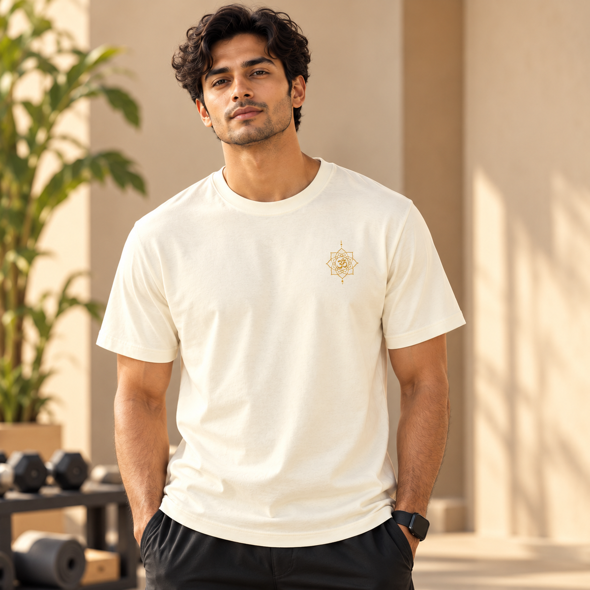 OM Lotus Mandala – Unisex Classic T-Shirt - Off White
