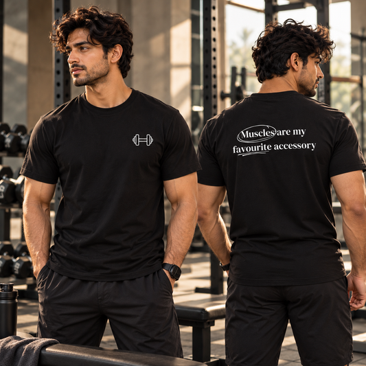Muscles Accessory – Men's Stretchable T-Shirt - Black